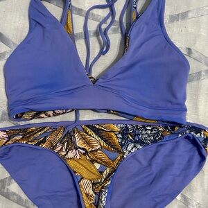 Women's Blue Floral Bikini Set